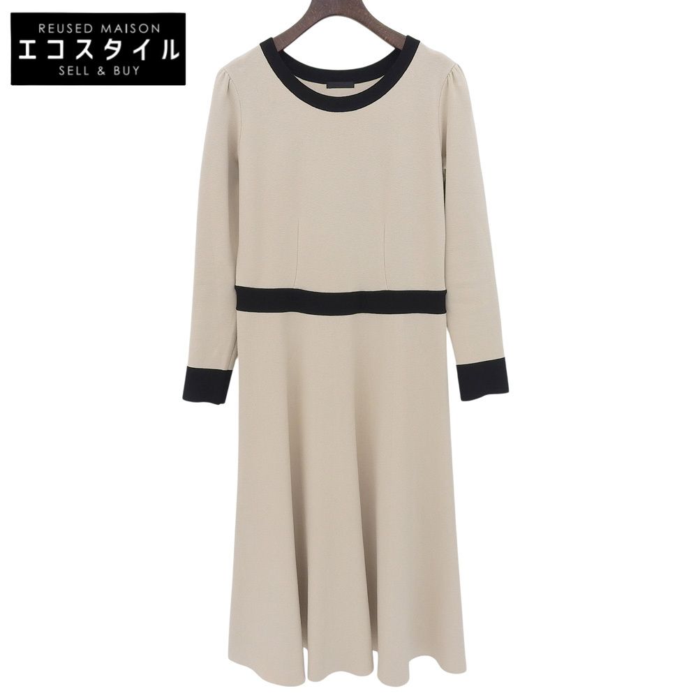 TO BE CHIC トゥービーシック レーヨン ポリエステル ニットワンピース レディース ベージュ 40 24年製 40
