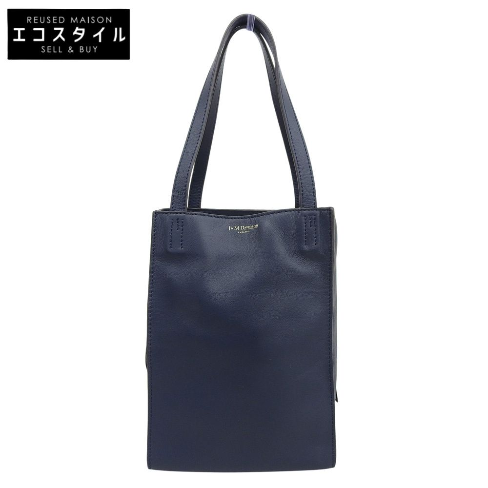 J&MDavidson　ジェイアンドエムデヴィッドソン　美品 BELLE MINI ベルミニ レザー トートバッグ レディース ネイビー