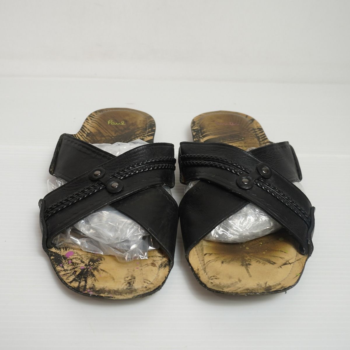 正規 Paul Smith ポールスミス シェル レザー クロス ストラップ