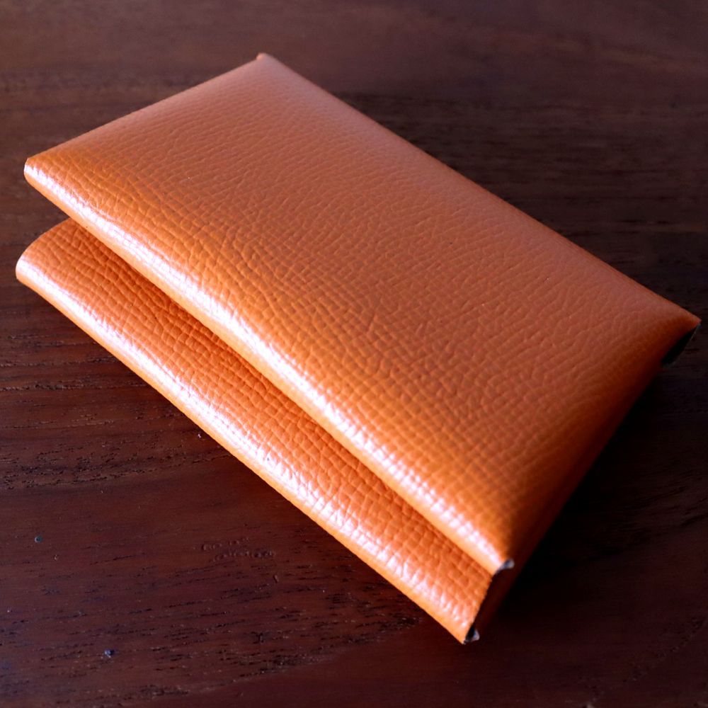 NOBLESSA Orange カードケース ハンドメイド 本革 ncao9161