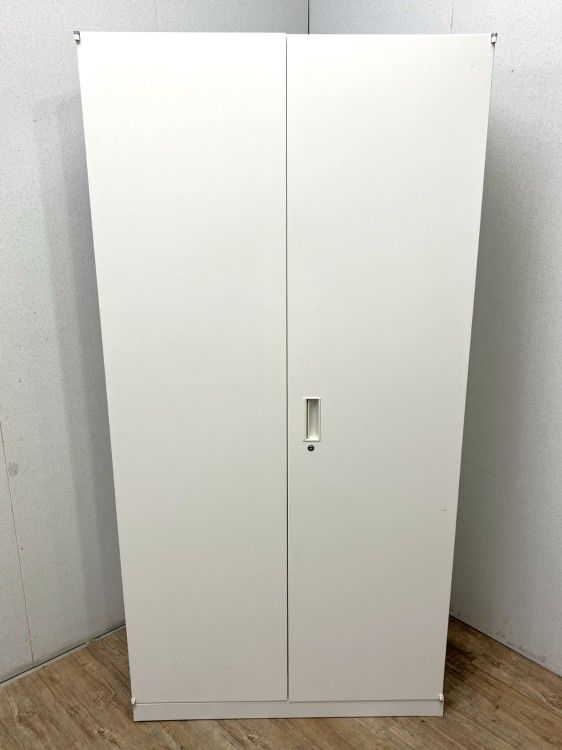 【中古品】井上金庫 両開き書庫 ホワイト