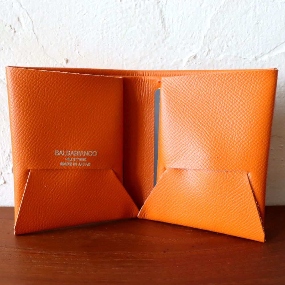NOBLESSA Orange ミニウォレット ハンドメイド 本革 nwo9161