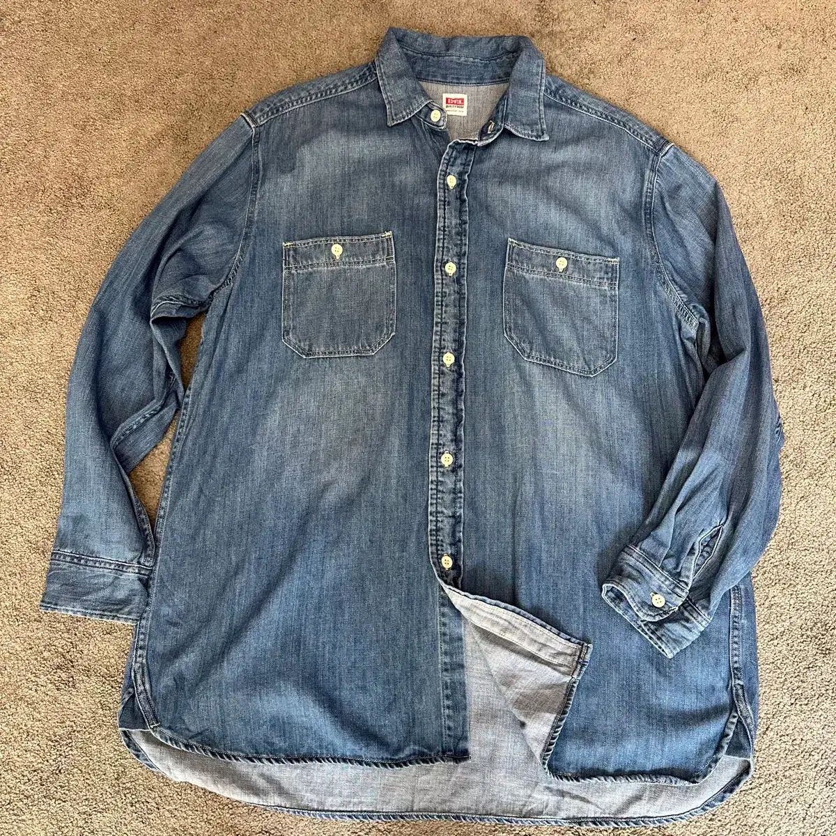 EDWIN(エドウイン) インディゴ デニム シャツ 2XL