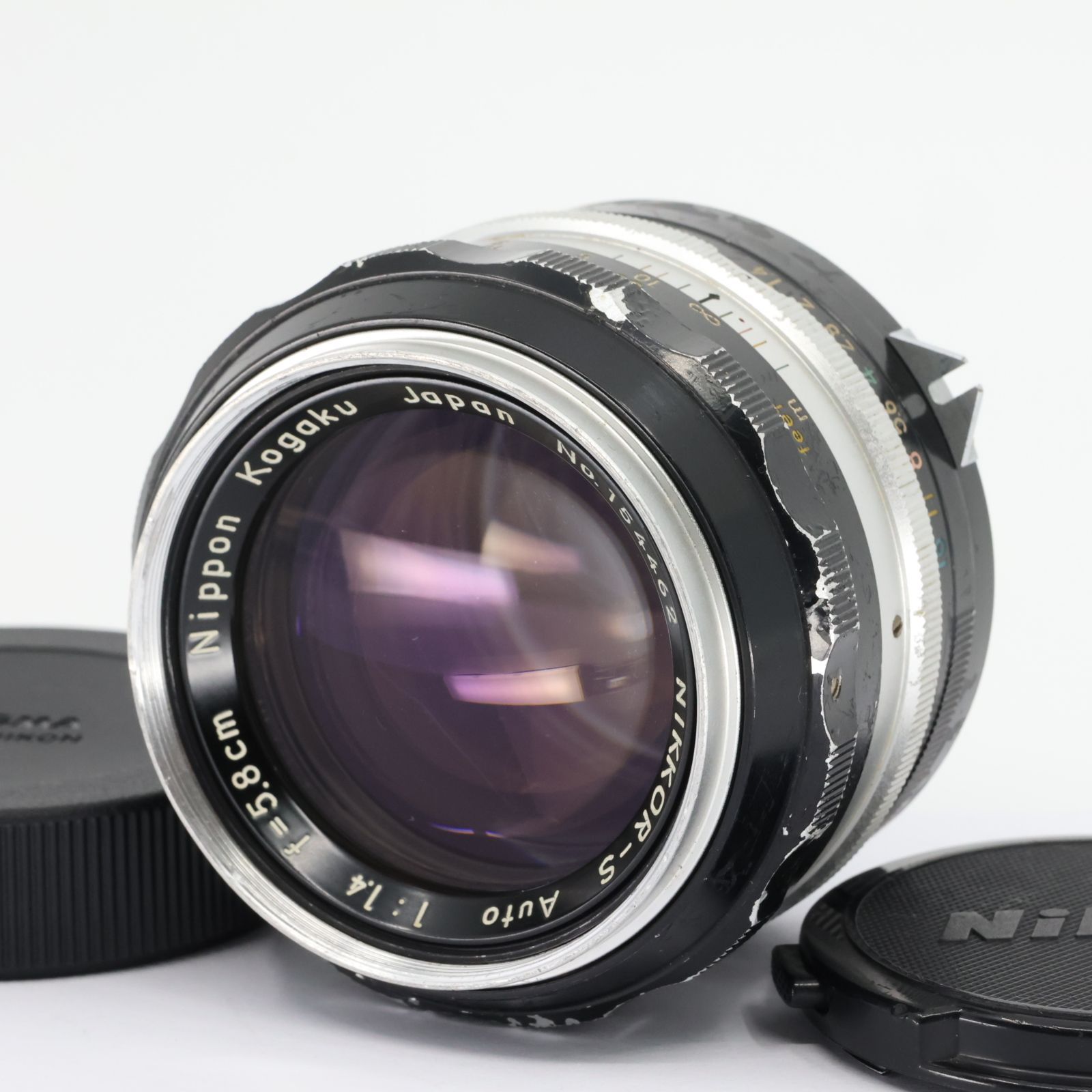 Nikon NIKKOR-S Auto 5.8cm 58mm F1.4 Fマウント ニコン 単焦点レンズ 実用品 完動 保証付｜A007