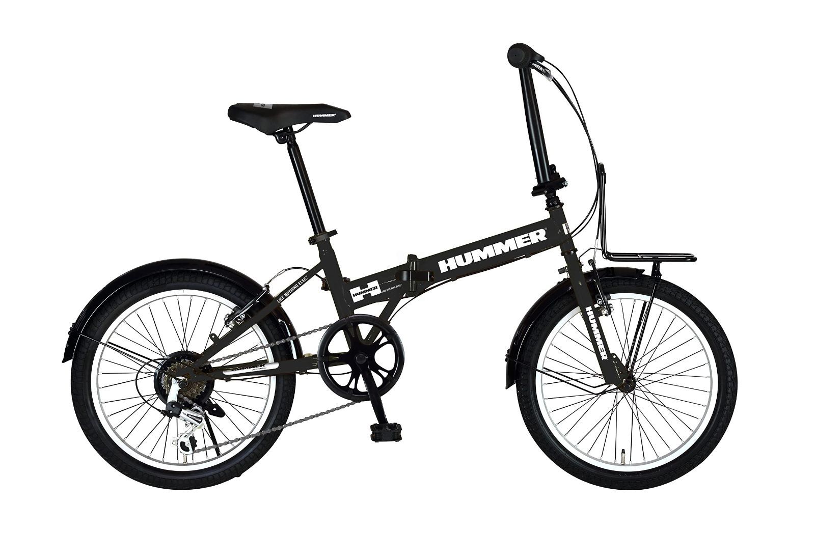 6段変速/フロントキャリア/前後Vブレーキ/前後泥除け付き 折りたたみ自転車 63254 20インチ FDB206TANK-G HUMMER