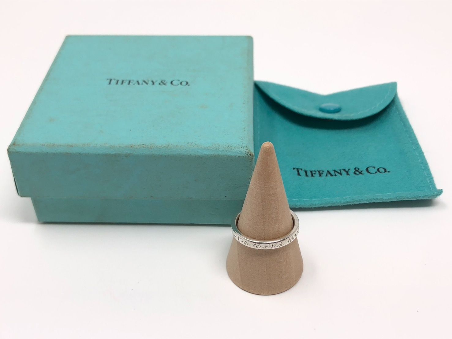 ◆TIFFANY&Co. ティファニー ノーツ シルバー 指輪 リング 15号 SV925 アクセサリー 箱付 中古◆21592★
