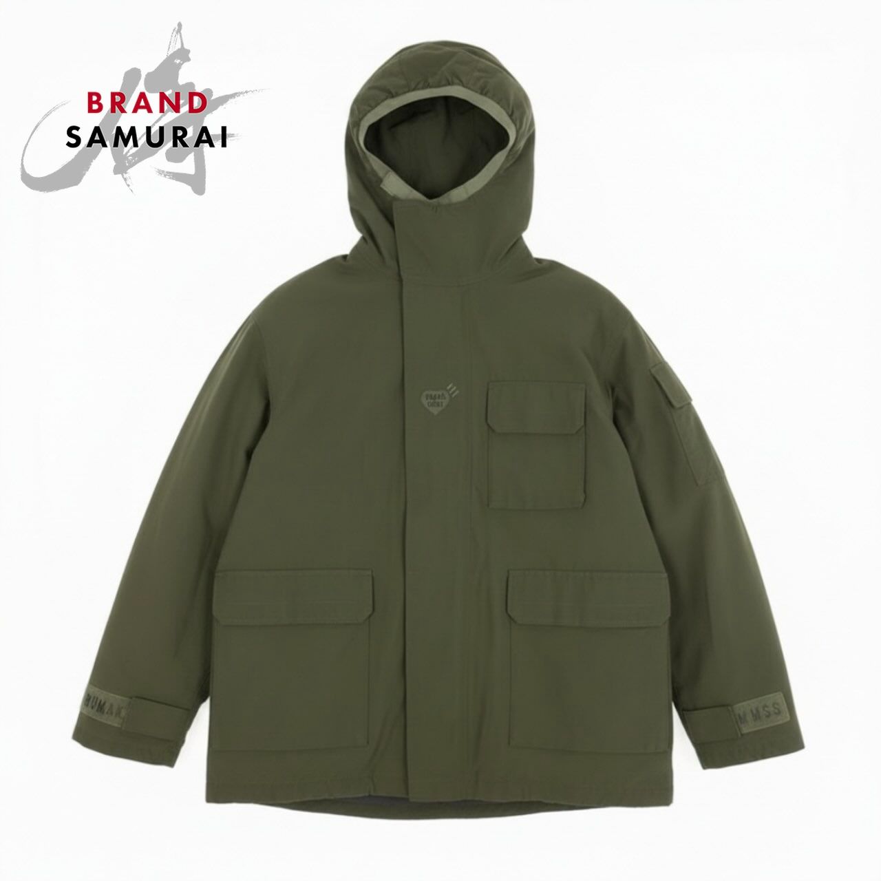 美品 HUMAN MADE ヒューマンメード マウンテンパーカージャケット ブルゾン カーキ コットン/ナイロン マウンテンパーカー A3-00092【中古】
