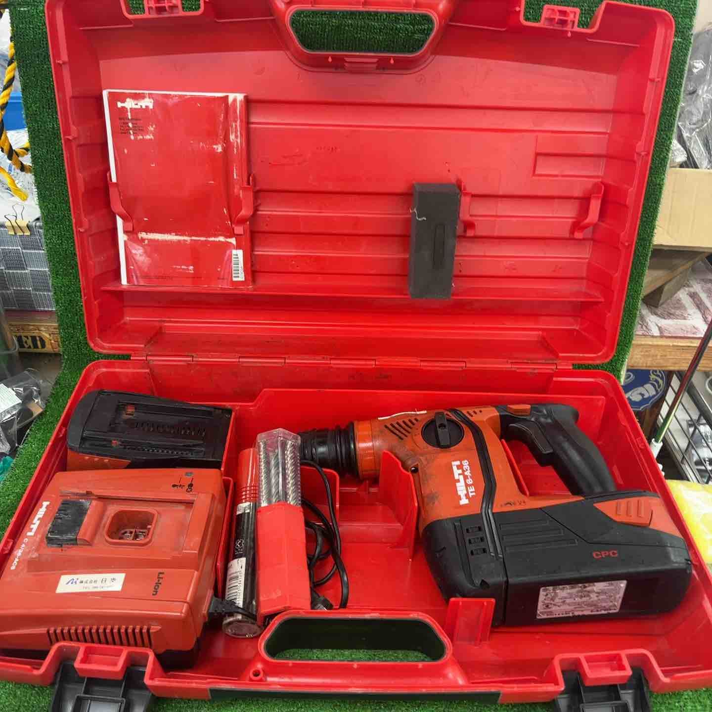 【中古品】ヒルティ(HILTI) コードレスハンマドリル TE6-A36　充電器バッテリー2個付き【川崎店】