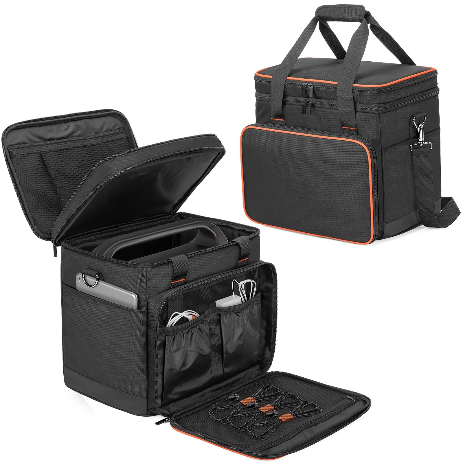 Trunab ポータブル電源 ケース Jackery 1000に適合して ポータブル電源 バッグ P10 滑り止めパッド付き 防塵 防水 耐衝撃 ポータブル電源 収納バッグ (L(1000Wに対応))e 6496f785