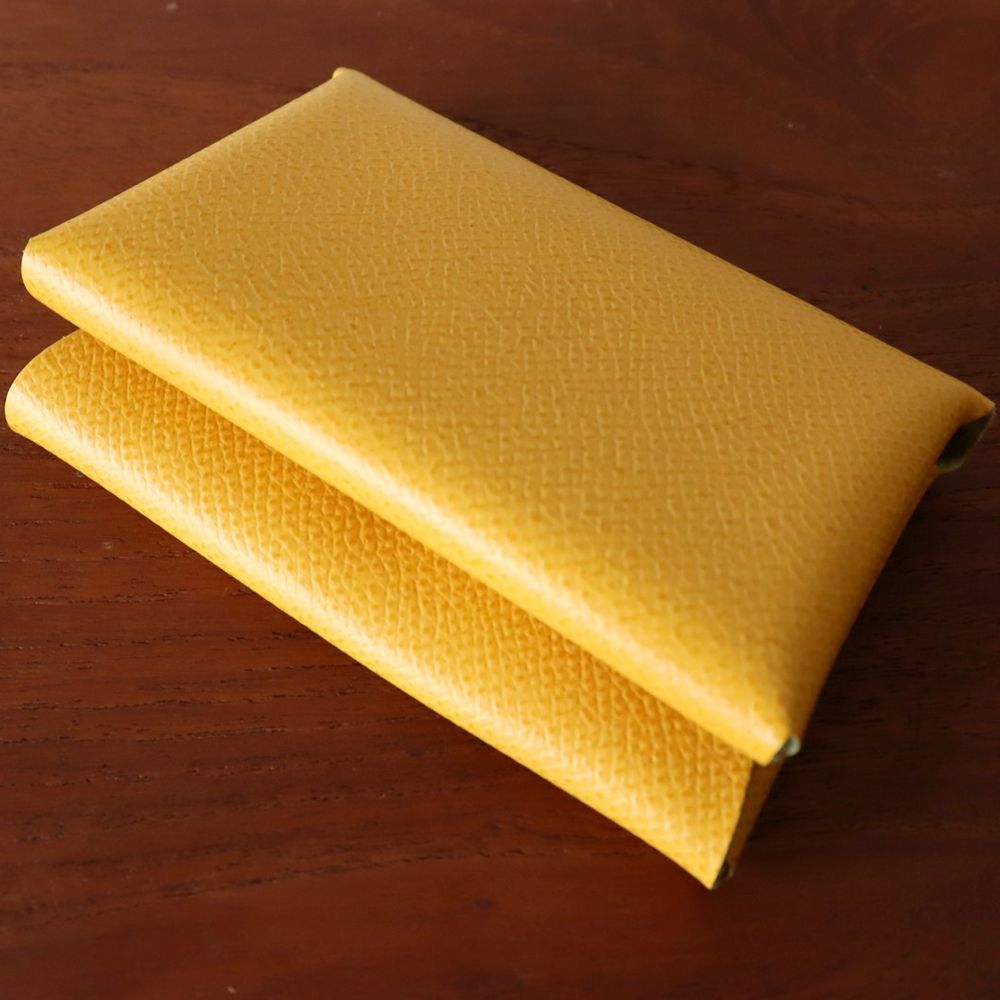 NOBLESSA Yellow カードケース ハンドメイド 本革 ncay9161