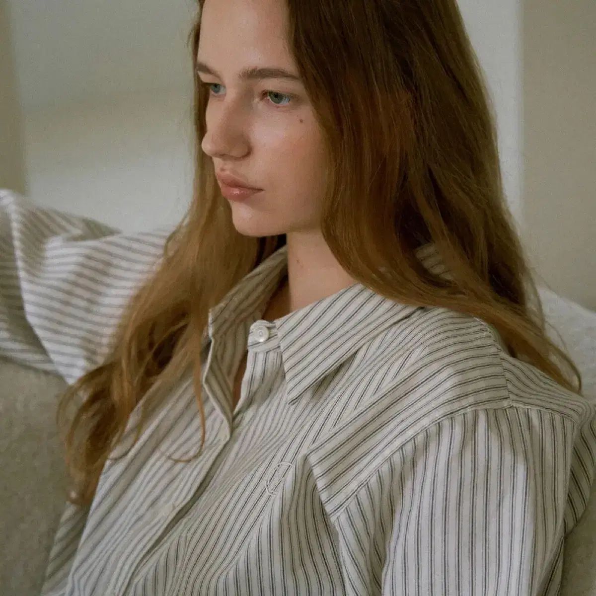 URAGO Standard stripe shirt_ivory