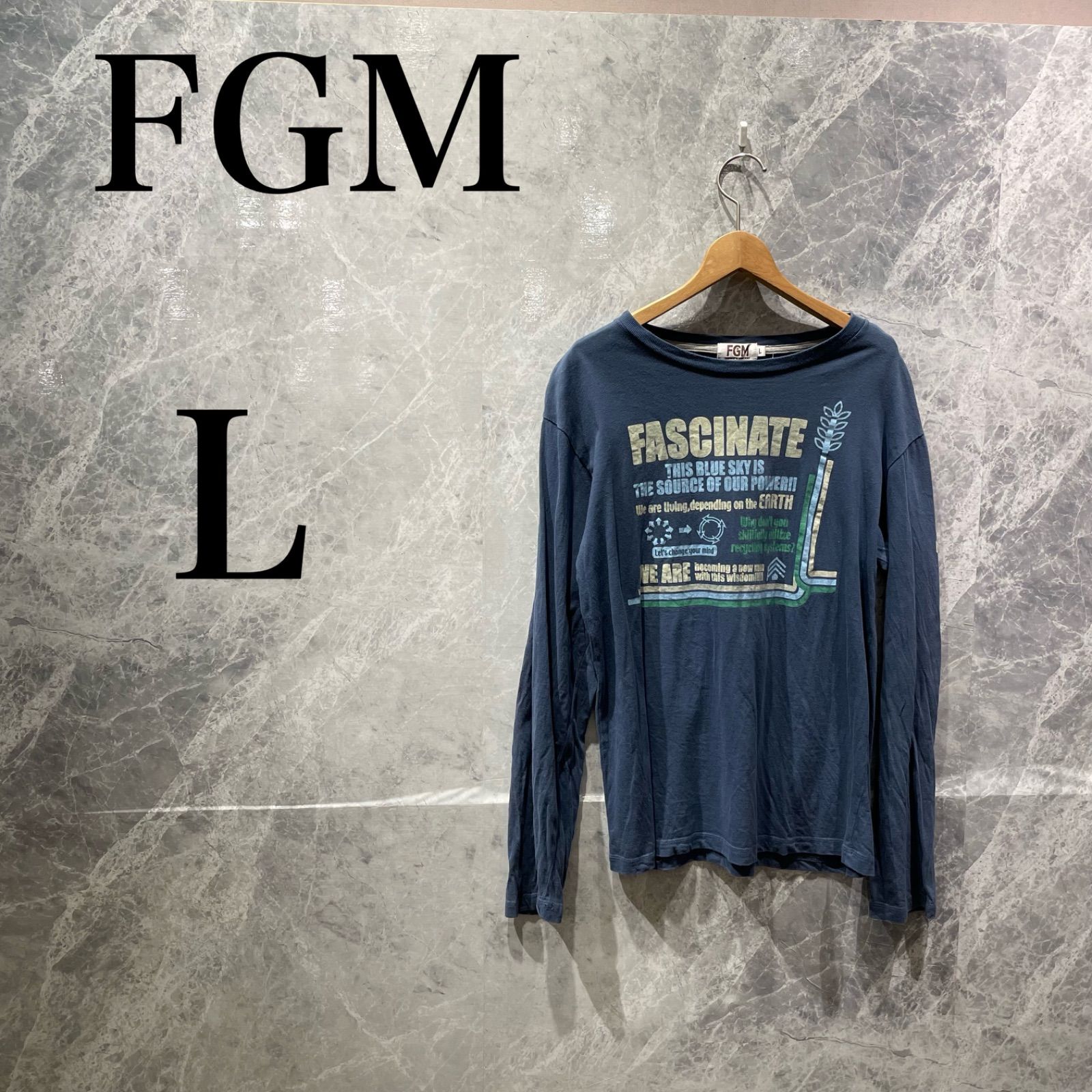 FGM メンズ M ネイビー 長袖 グラフィックT ストリート