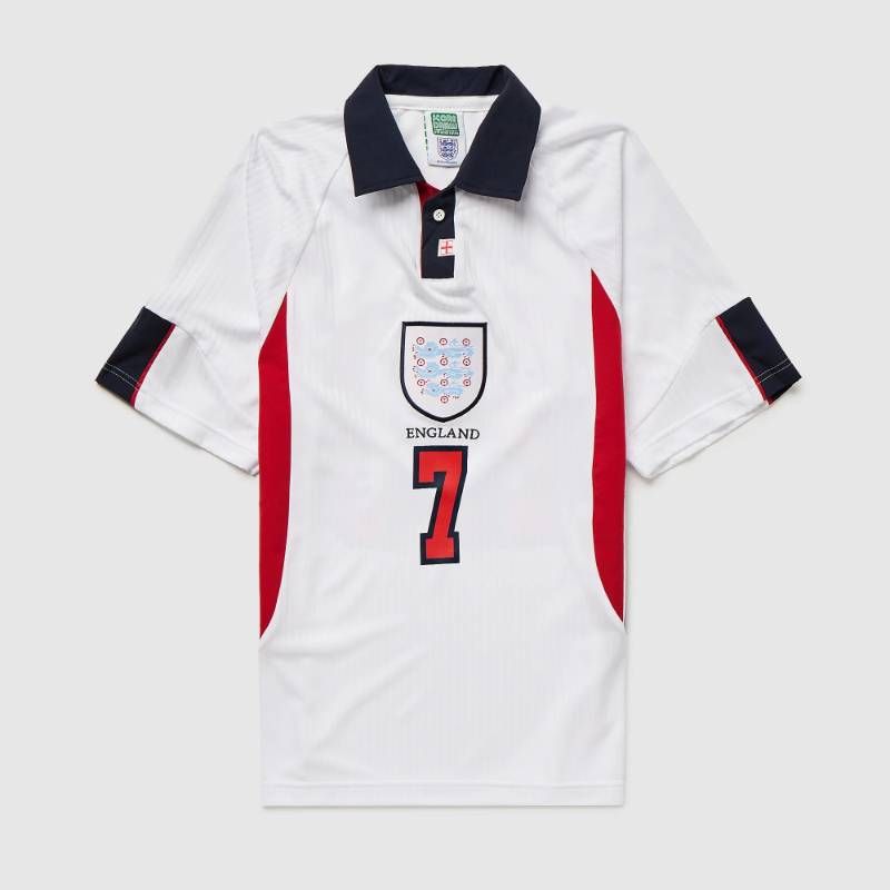【送料無料・匿名配送】Score Draw イングランド代表 1998 W杯 ホーム レトロ ユニフォーム #7 ベッカム 復刻 新品 正規品