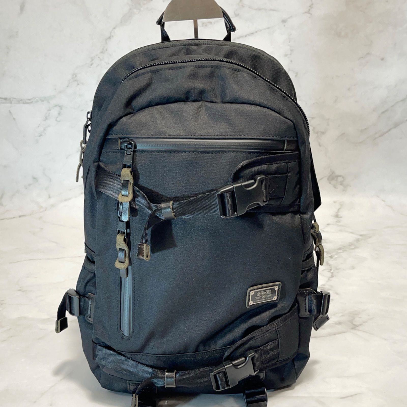 AS2OV アッソブ CORDURA DOBBY 305D DAY PACK BLACK バックパック 