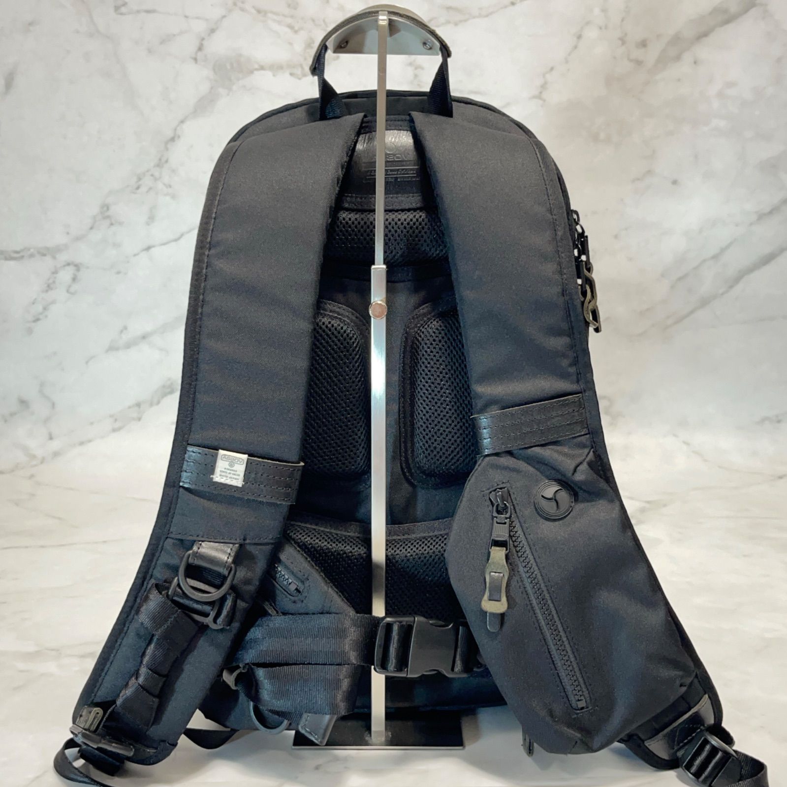 AS2OV アッソブ CORDURA DOBBY 305D DAY PACK BLACK バックパック 