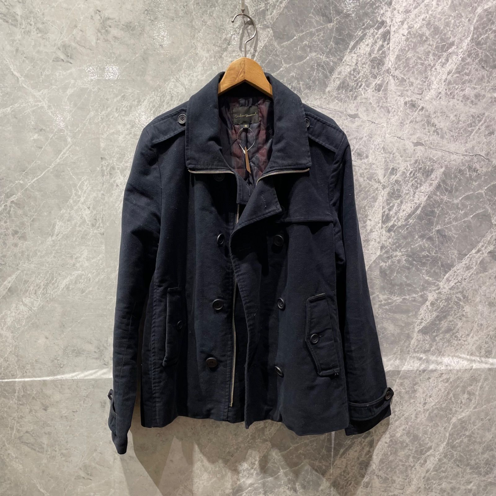 URBANRESEARCH メンズ M ネイビー Pコート ショート丈 ブルゾン