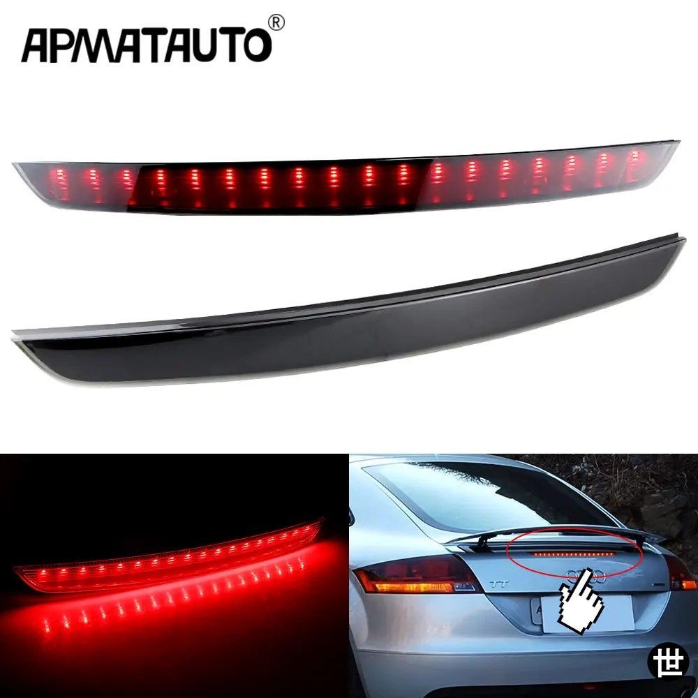 アウディ MK2 TT 8J 2007-2014 用ハイマウントストップランプ CANBUS OEM: 8J0945097 ハイブレーキライト レッドスモークレンズ