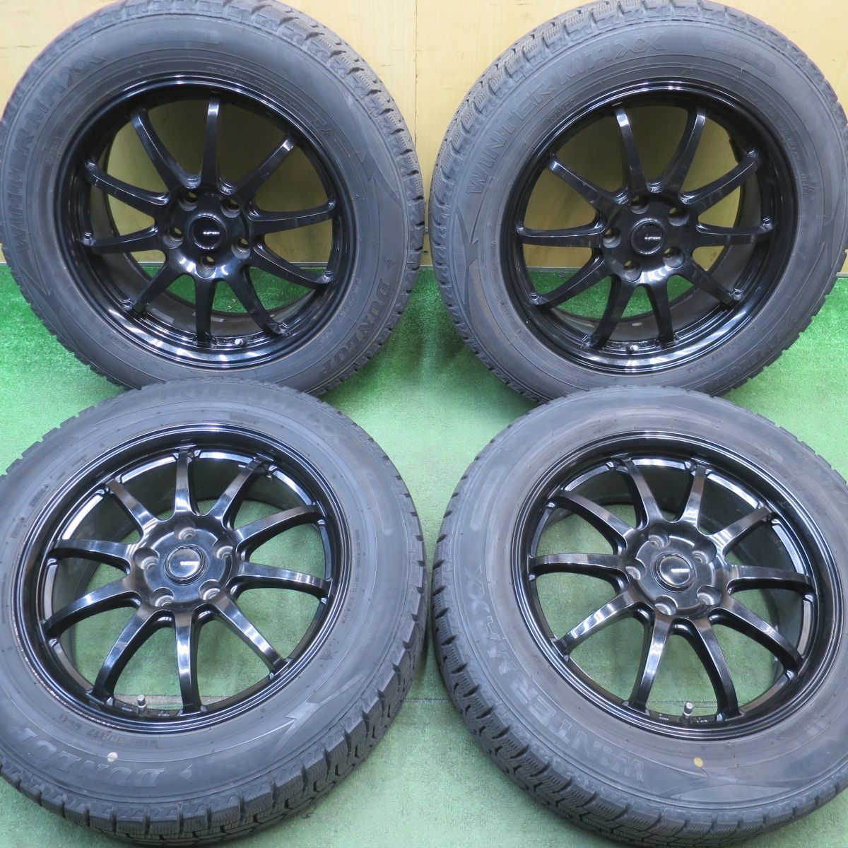 バリ溝!9.5分★スタッドレス 215/60R17 ダンロップ ウインターマックス WM02 G-SPEED Gスピード 17インチ PCD114.3/5H★6051807NJス