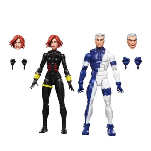 ハズブロ（Hasbro）MARVEL マーベルレジェンド・シリーズ ブラック・ウィドウ＆クイックシルバー、『アベンジャーズ：ザ・クロッシング』コミック コレクション用 15 cm アクションフィギュア G2122 正規品YZ