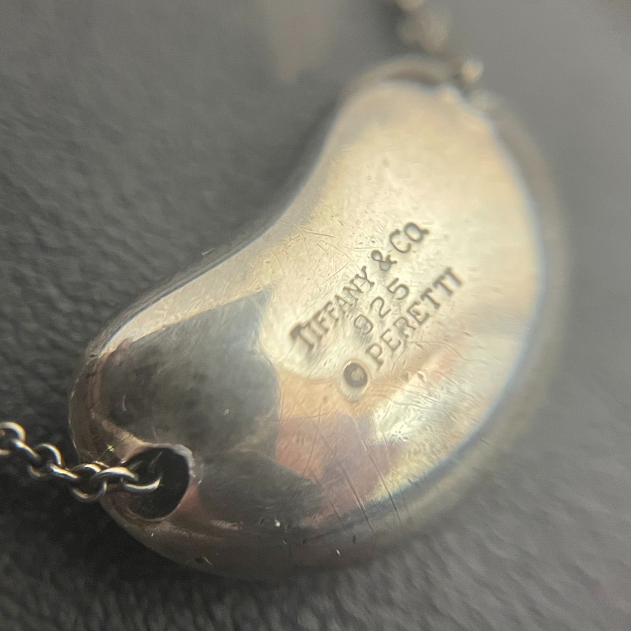 成】Tiffany＆Co. ティファニー ビーンズネックレス保存袋付 【6067YO