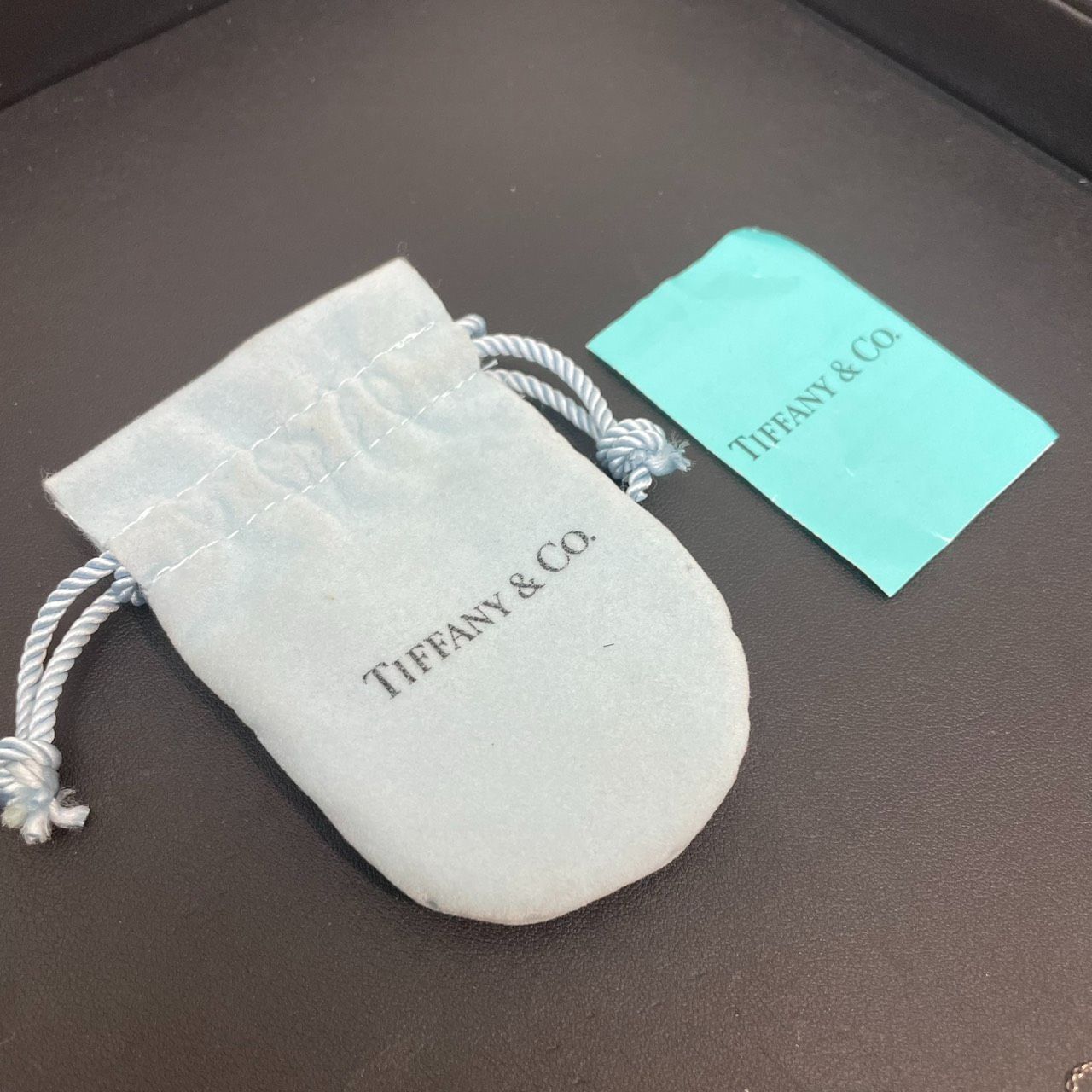 10mo3　【美品】ティファニー ネックレス ビーンズ 保存袋付き 成】Tiffany＆Co. ティファニー ビーンズネックレス保存袋付 【6067YO