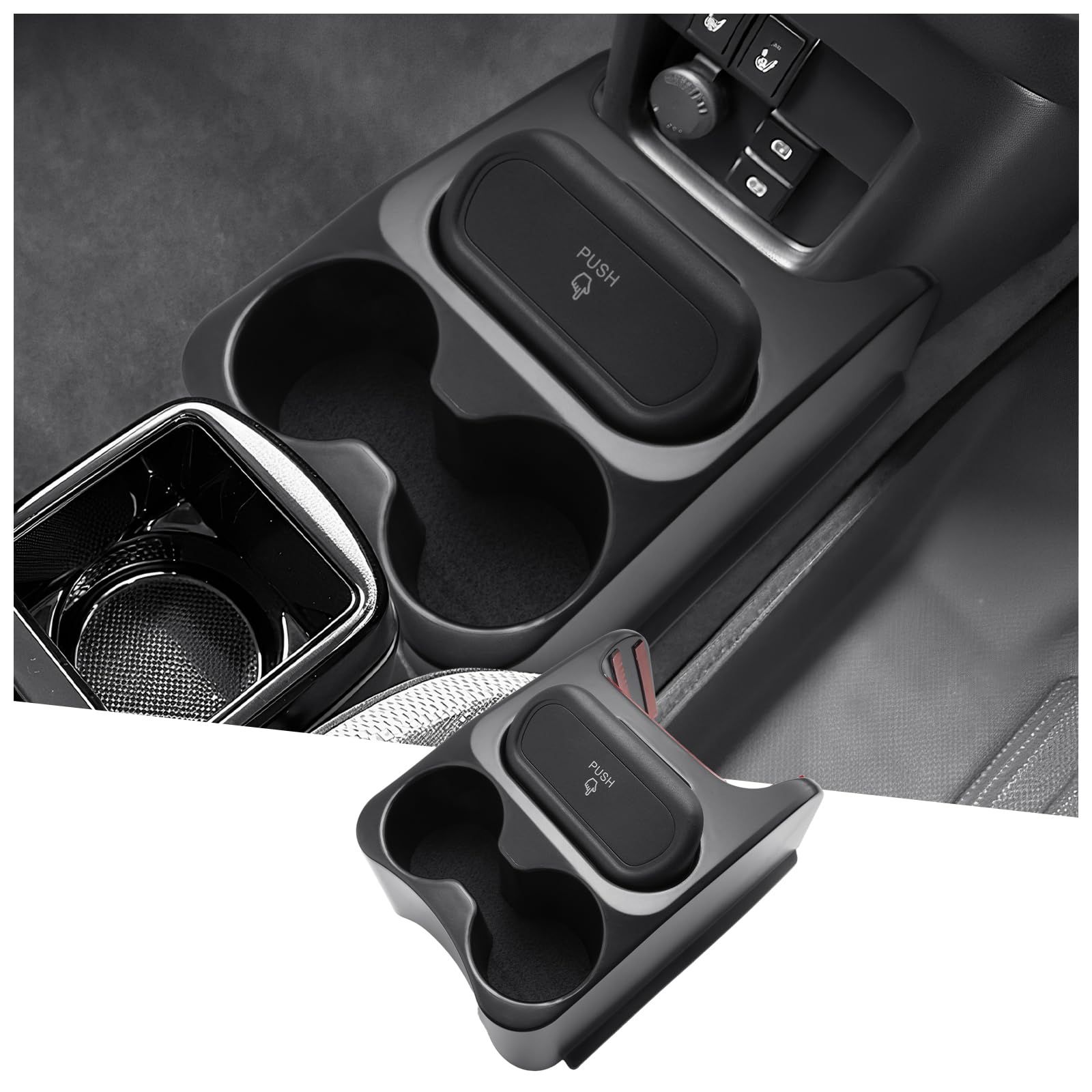 【GAFAT】スズキ ハスラー 2代目 MR52S MR92S 3in1 センターコンソール 収納 ボックス ハスラー コンソール カップホルダー ゴミ箱 小物入れ ハスラー アクセサリー マルチ収納 ボックス ドリンクホルダー MR52S 958d1748