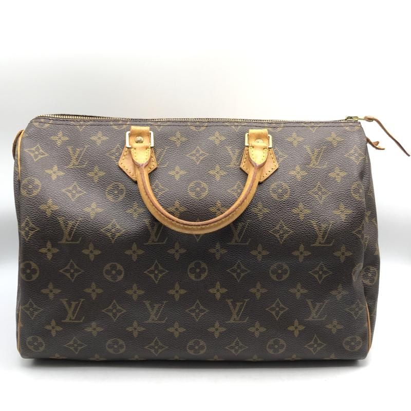 【中古】▲飾り革切れあり LOUIS VUITTON スピーディ35 ボストンバッグ モノグラム M41524 ルイヴィトン ブラウン[17]