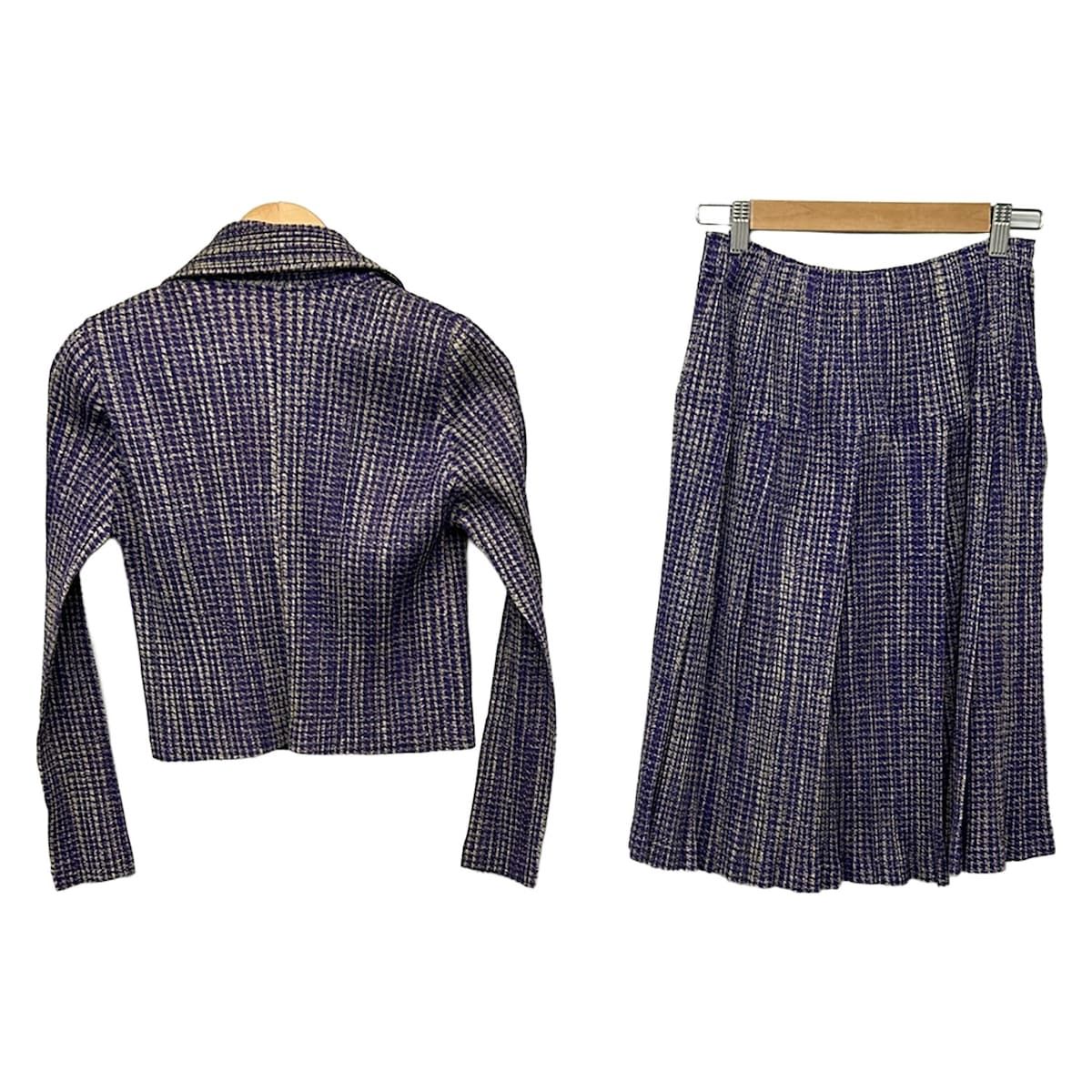 美品 PLEATS PLEASE プリーツプリーズ 総柄 スカート PLEATS PLEASE(プリーツプリーズ) スカートスーツ レディース美品