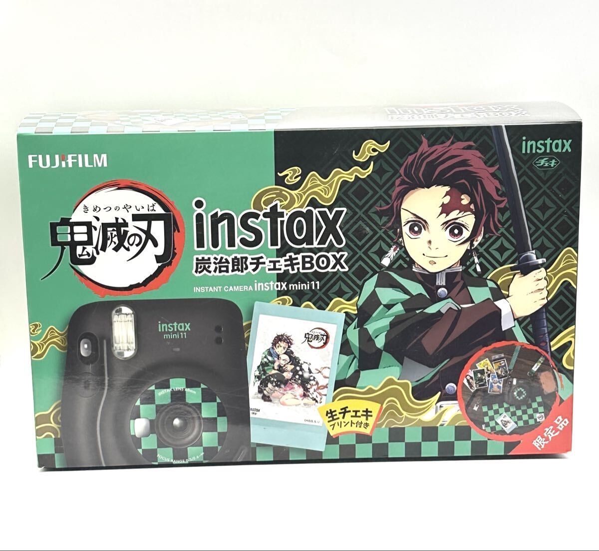 未使用 鬼滅の刃 竈門炭治郎 チェキ BOX FUJIFILM インスタント カメラ チェキ instax mini 11 INS MINI KIMETSU GRAY アニメ 漫画 ②