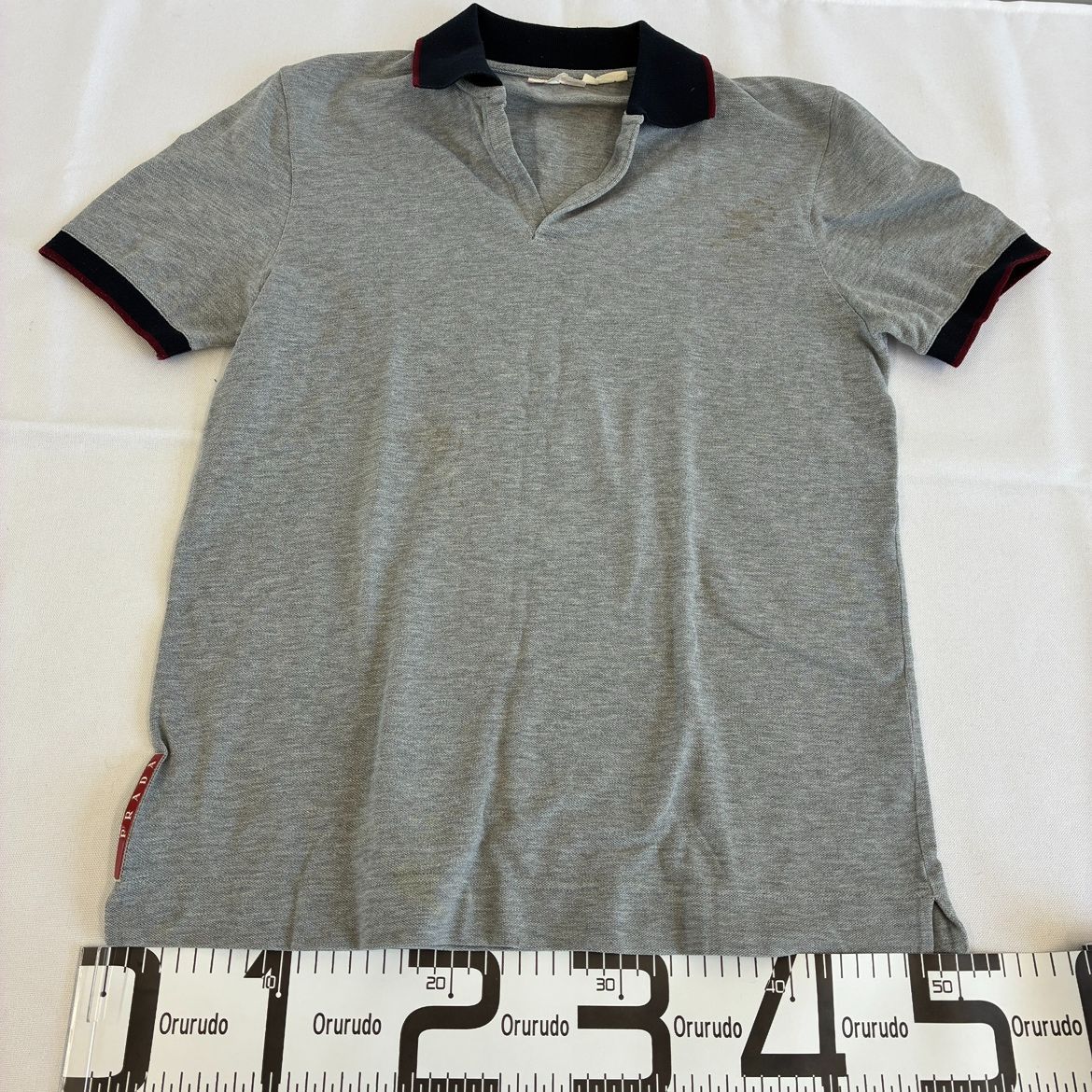 【ER263】NS659　プラダ　ポロシャツ　グレー系