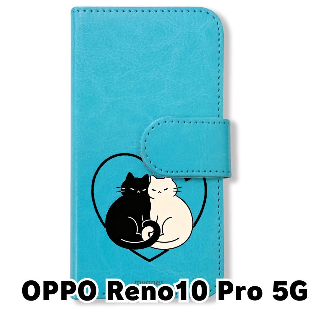 新品未使用】 OPPO Reno10 Pro 5G 手帳型スマホ ケース (色：ブルー 