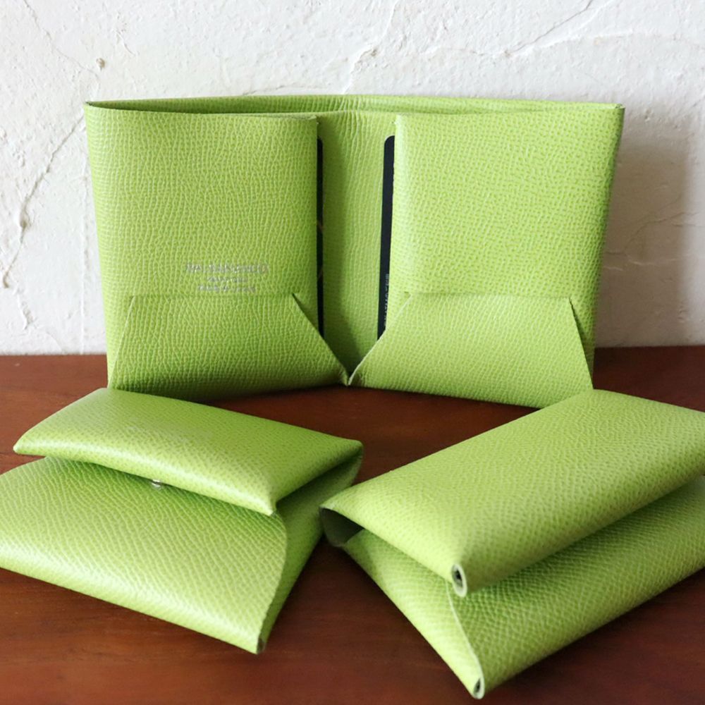 NOBLESSA LimeGreen 3点セット ハンドメイド 本革 ntl9161