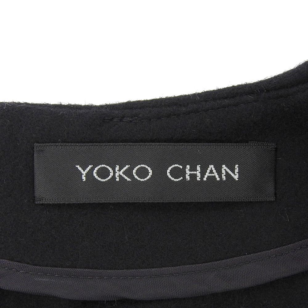 YOKOCHAN　ヨーコチャン　Vネックバルーンドレス ワンピース レディース ウール100% ブラック 36 YCD-417-350　36
