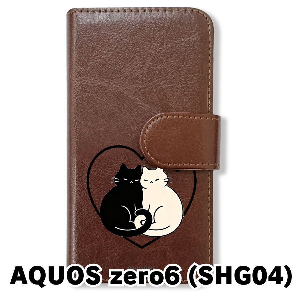 新品未使用】 AQUOS zero6 SHG04 手帳型スマホ ケース (色：ブラウン