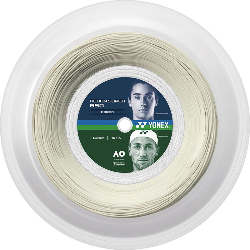 YONEX(ヨネックス) エアロンスーパー850 硬式テニス ストリングス 硬式テニスストリングス ATG850R2、(011)ホワイト