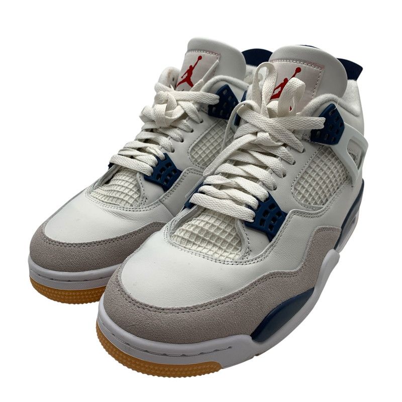 【中古品】 NIKE SB DR5415-100 AIR JODAN 4 RETRO SP ”SUMMIT WHITE NAVY" ナイキ SB エアジョーダン4 レトロ SP スニーカー 【166-260530-gm-19-fuz】