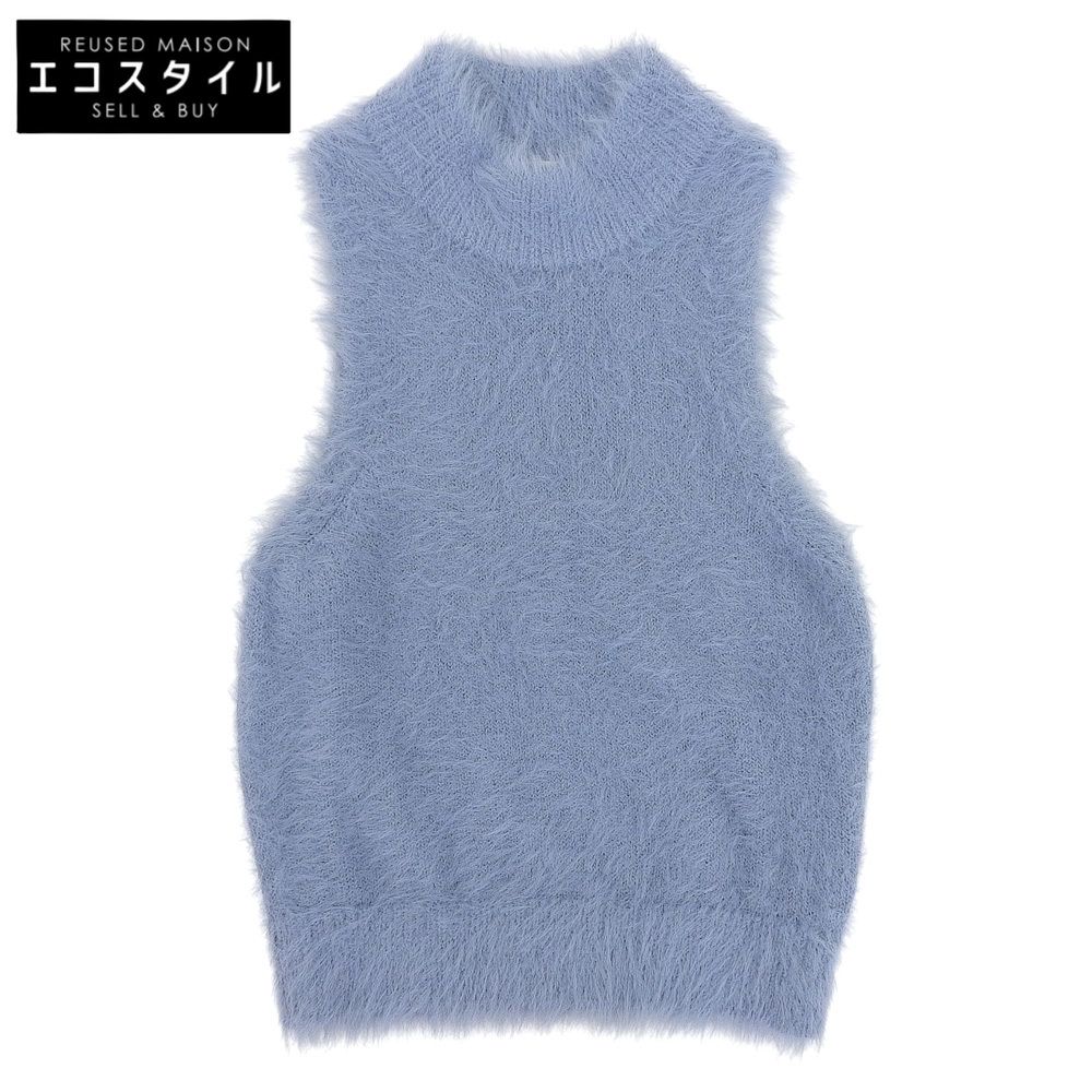 CLANE　クラネ　美品 SHAGGY AMERICAN SLEEVE KNIT TOPS トップス レディース ブルー 2 16106-2072 24SS　2