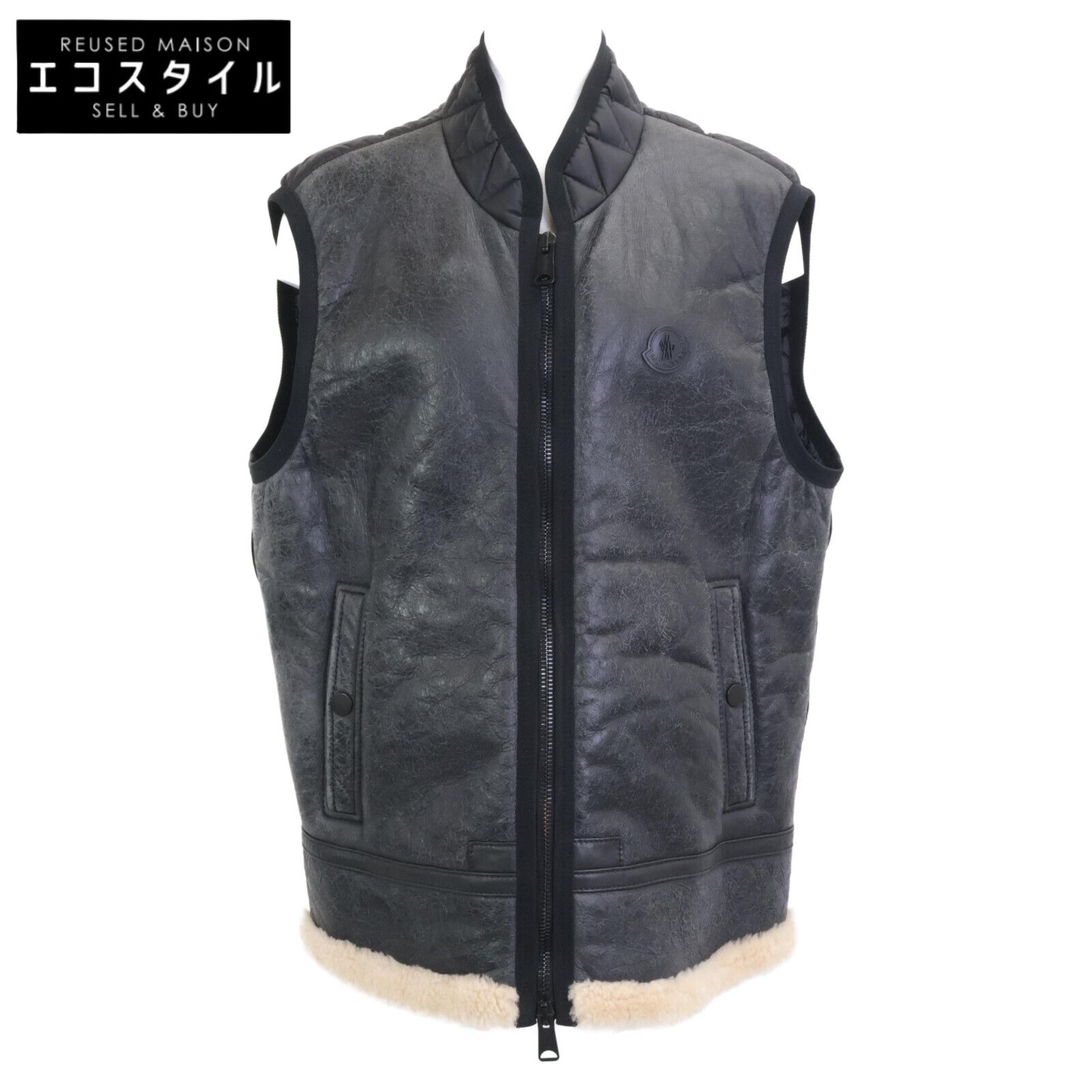 MONCLER　モンクレール　BRICE GILET シープスキン ムートン切替 ダウンベスト　5