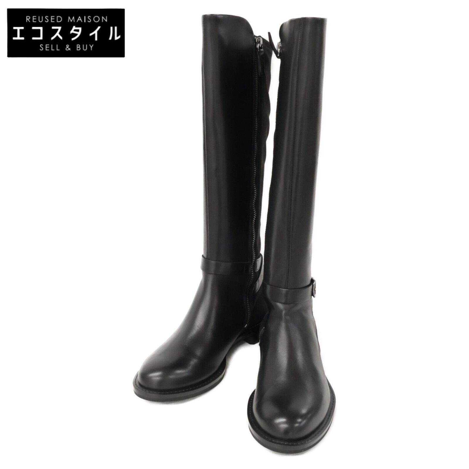 ecco　エコー　【新品】24935351052 サイドジップ ロング ジョッキーブーツ/　22cm