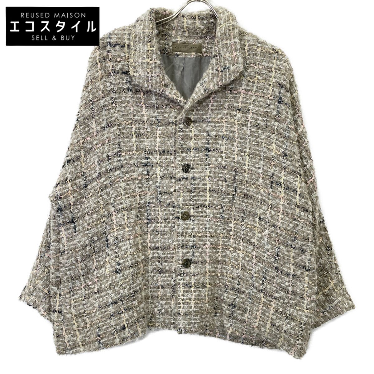 JURGEN LEHL　ヨーガンレール　J0144FJ632 24AW グレー カスリループツイード ジャケット　M