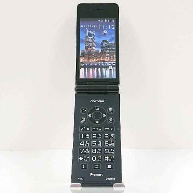 P-smart ケータイ P-01J ドコモ ブラック 送料無料 本体 c20230