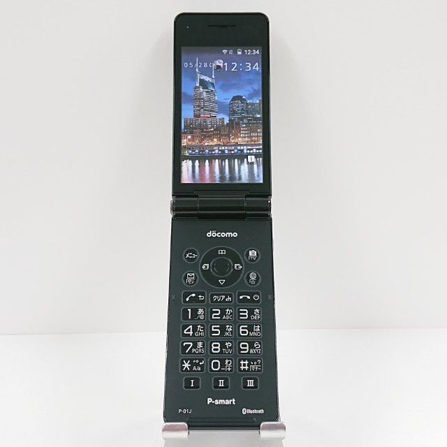 P-smart ケータイ P-01J ドコモ ブラック 送料無料 本体 c20236