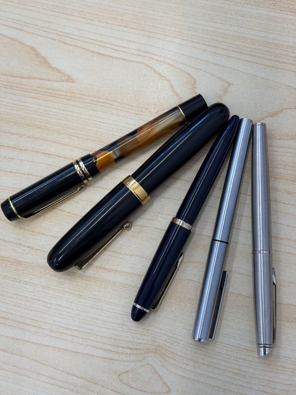 C【中古品・長期保管品】ヴィンテージ万年筆5本セット C-0