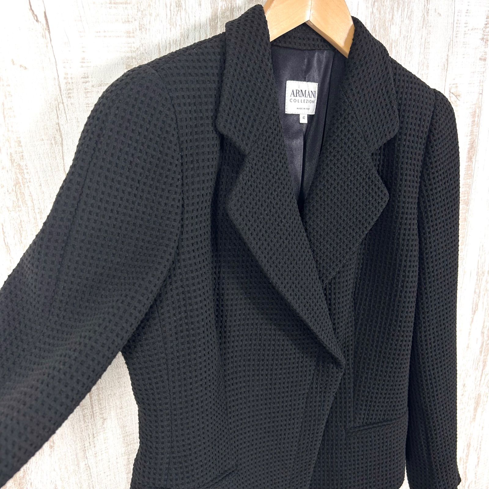 美品 ARMANI COLLEZIONI アルマーニコレツォーニ ハニカム ワッフル