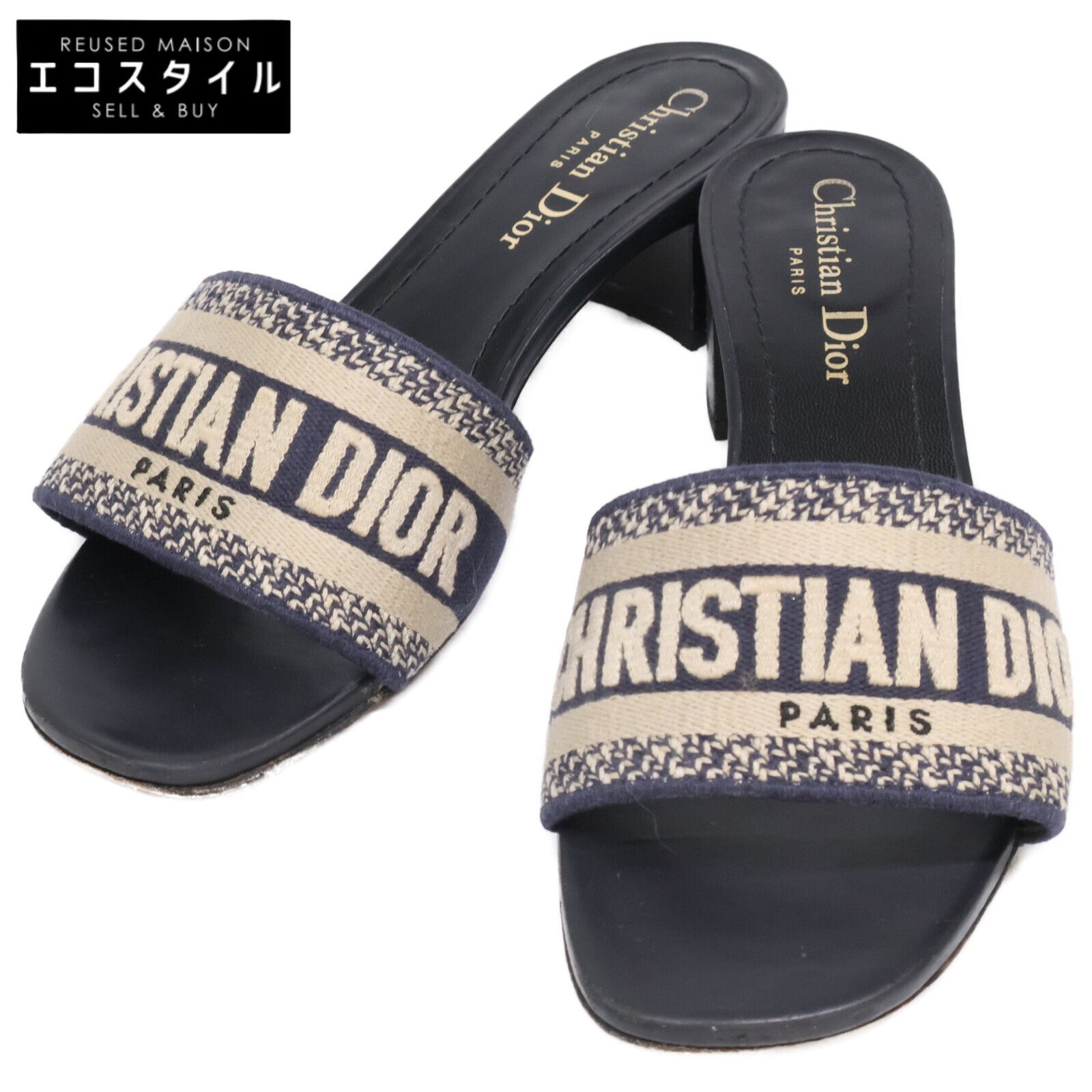 Christian Dior　クリスチャンディオール　Dway ロゴ エンブロイダリー ヒール　36