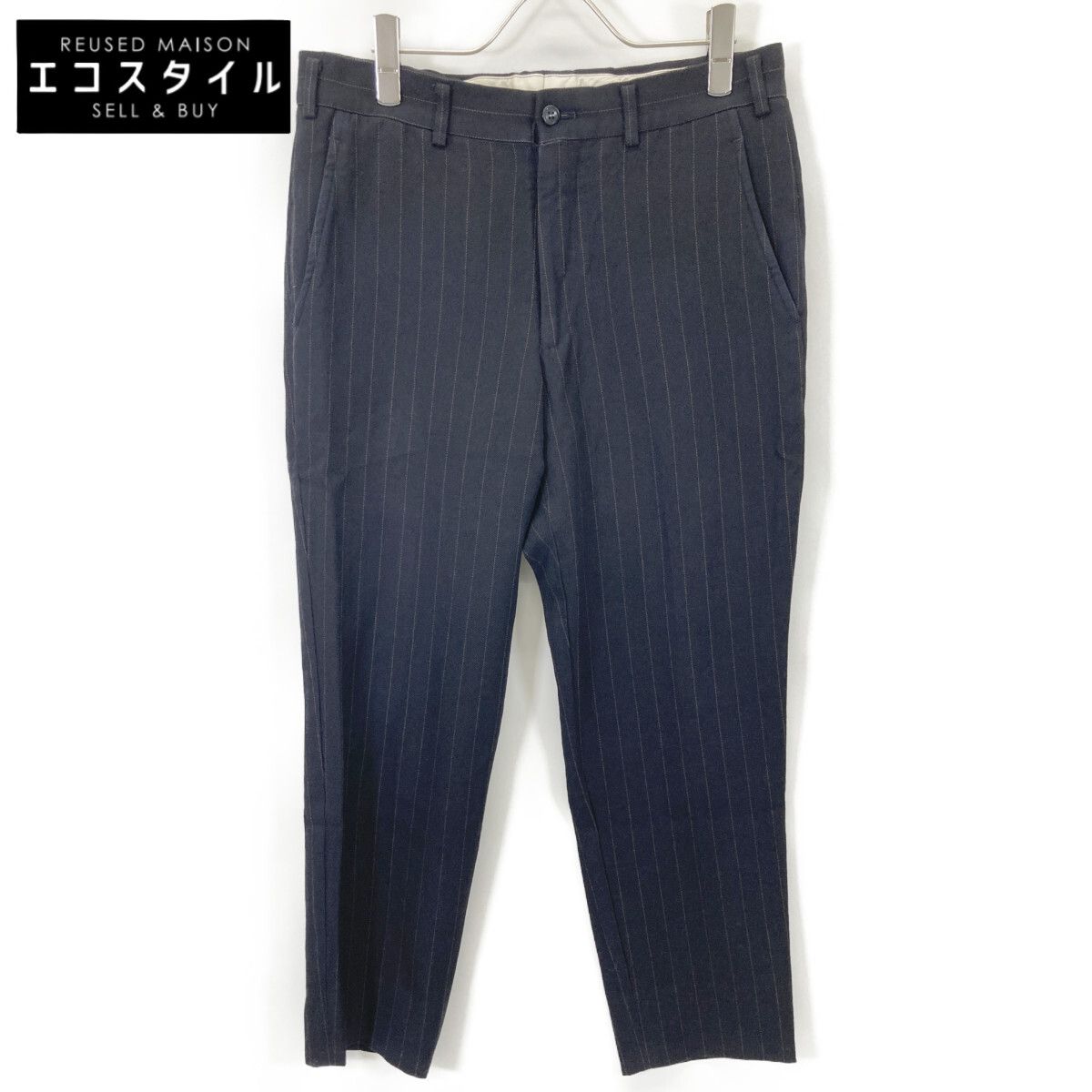 COMMEdesGARCONS HOMME DEUX　コムデギャルソンオムドゥ　DP-P035 ネイビー ストライプ スラックス　XS