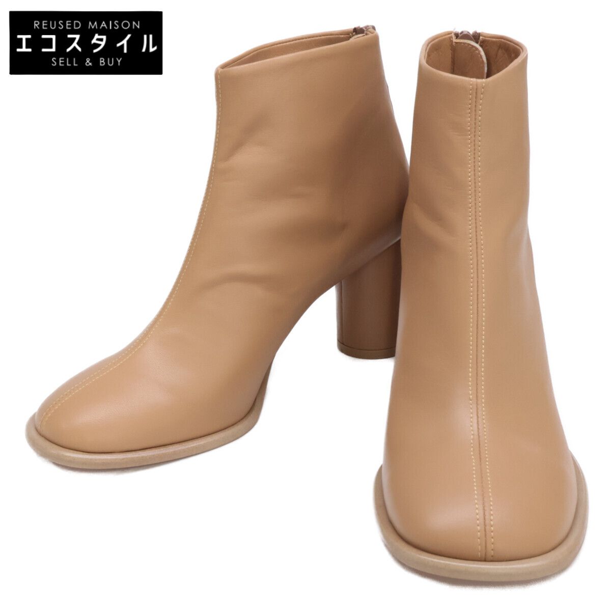 JANE SMITH　ジェーンスミス　【新品】23WSHO-119 EDGE ROUND TOE SHORT BOOTS レザー ショートブーツ/　37.5
