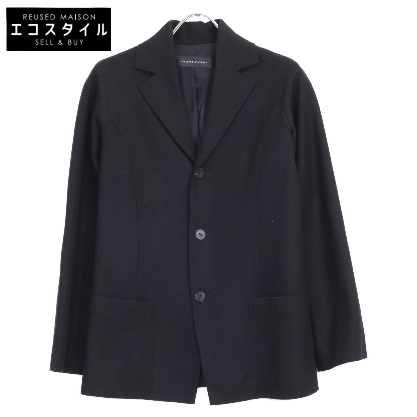 JURGEN LEHL　ヨーガンレール　ブラック ウール×アンゴラ ジャケット 7,238円