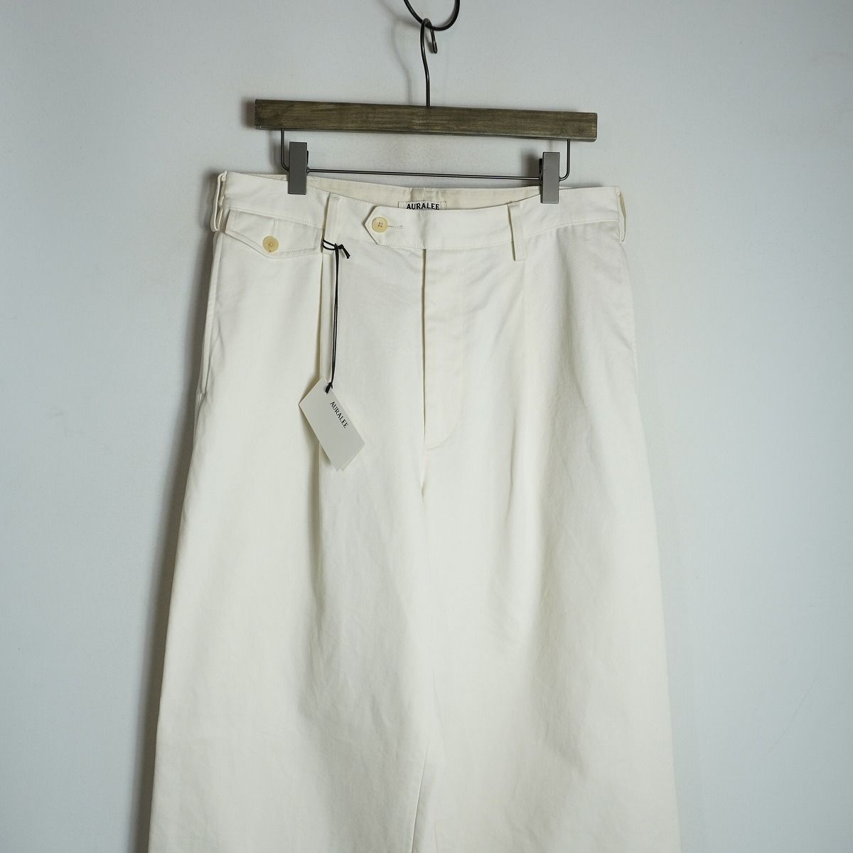 正規 25SS AURALEE オーラリー WASHED FINX CHINO ONE-TUCK PANTS
