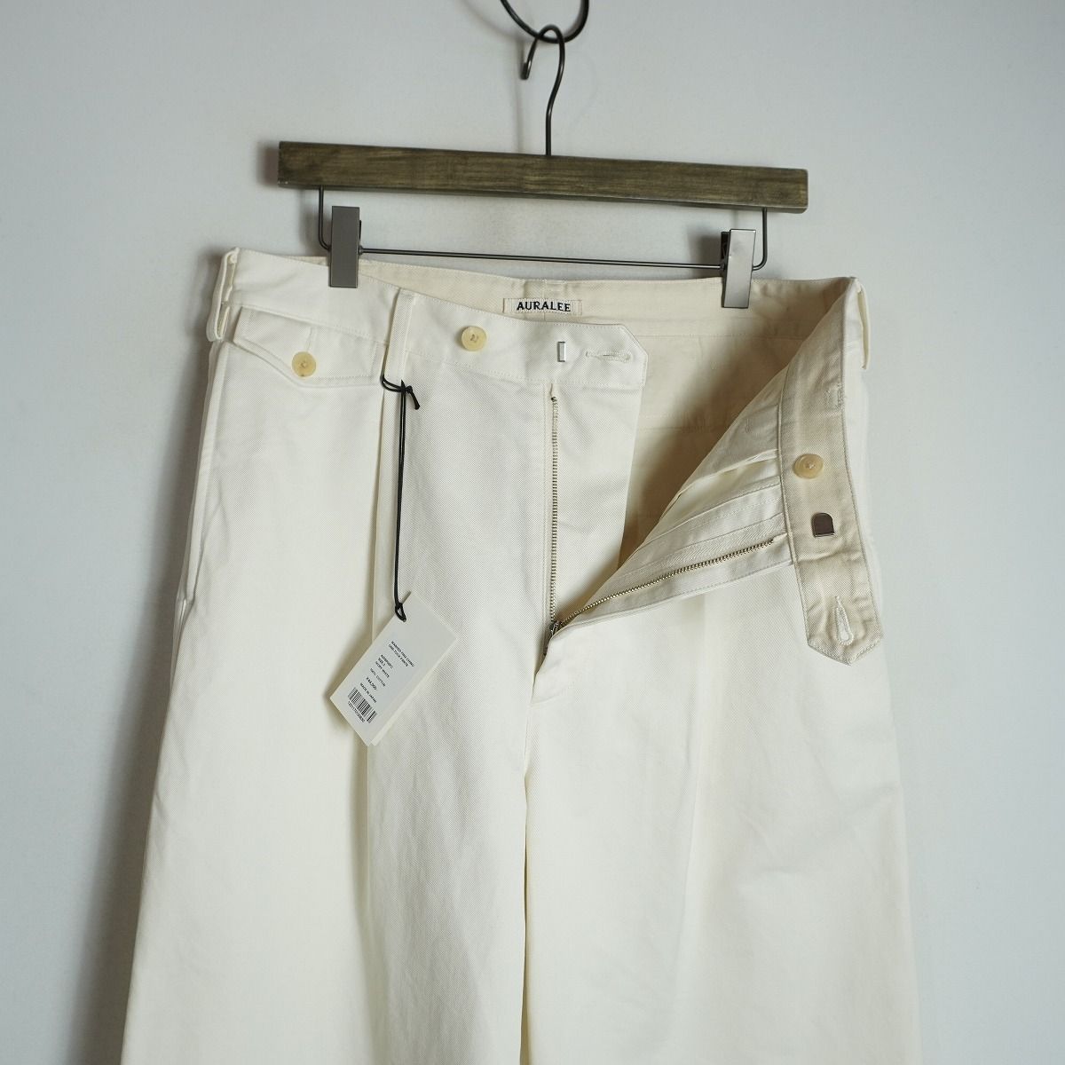 正規 25SS AURALEE オーラリー WASHED FINX CHINO ONE-TUCK PANTS